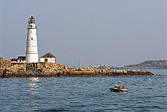 Fishing by Boston Harbor Light